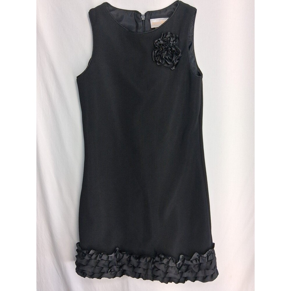 Jenny & Me Girls Size 10 Dress Ruffle Formal Party Black LBD School Lit Chic
